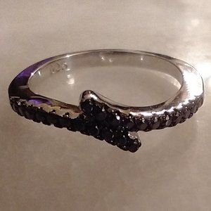 Sterling Silver Pave Amethyst CZ Ring Size 6